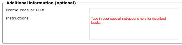 Instructions text entry box