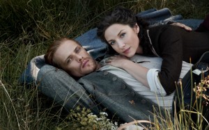 Jamie and Claire in the stable.
